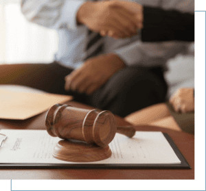 Legal consultation with gavel and documents